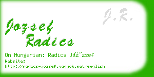 jozsef radics business card